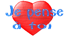 Gif animé je pense à toi coeur